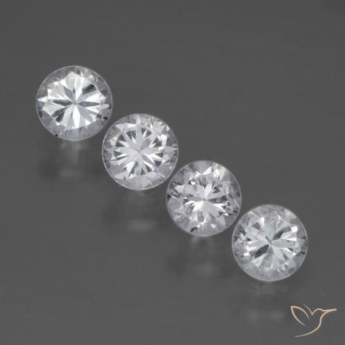 1.67ctw Naturale Bianco Zaffiro, Rotondo, VS