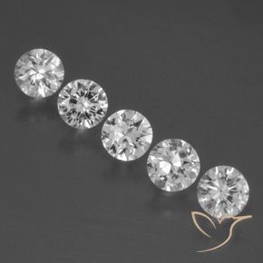 Gemme di Zaffiro Bianco naturale da 1.75 ct, Rotondo, VS