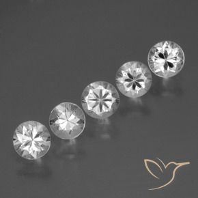 Gemme di Zaffiro Bianco naturale da 2.12 ct, Rotondo, VVS-VS
