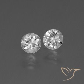 Gemme di Zaffiro Bianco naturale da 0.84 ct, Rotondo, VVS-VS