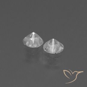 Gemme di Zaffiro Bianco naturale da 0.84 ct, Rotondo, VVS-VS