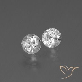 Gemme di Zaffiro Bianco naturale da 0.87 ct, Rotondo, VS