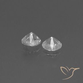 Gemme di Zaffiro Bianco naturale da 0.87 ct, Rotondo, VS