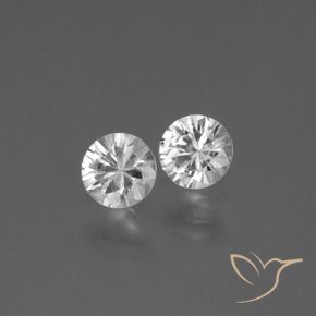 Gemme di Zaffiro Bianco trasparente naturale da 0.72 ct, Rotondo, VS