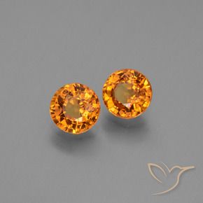 Gemme di Zaffiro Arancione marroncino naturale da 1.38 ct, Rotondo, VVS-VS