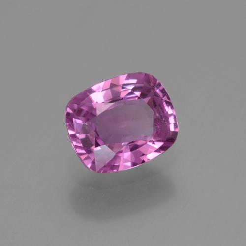 Zaffiro Viola rosato intenso naturale da 1.34 ct, Taglio a cuscino, VVS-VS