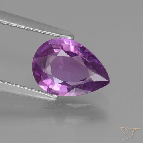 1.42ct Naturale Viola medio Zaffiro, Forma a pera, VS