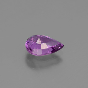 Zaffiro viola medio-scuro naturale da 1,53 ct, taglio a pera, VS