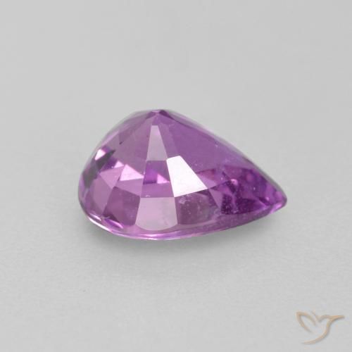 Zaffiro Viola medio naturale da 0.98 ct, Forma a pera, VS
