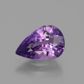 Zaffiro Viola scuro naturale da 1.84 ct, Forma a pera, VS
