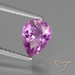 Zaffiro Rosa violetto naturale da 1.27 ct, Forma a pera, VS