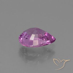 Zaffiro Rosa violetto naturale da 1.27 ct, Forma a pera, VS