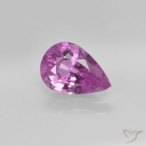 1.06ct Naturale Viola medio Zaffiro, Forma a pera, VS