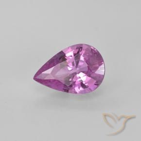 Zaffiro Viola medio naturale da 1.06 ct, Forma a pera, VS