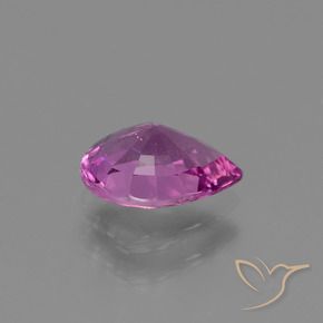 Zaffiro Viola medio-scuro naturale da 1.20 ct, Forma a pera, VS