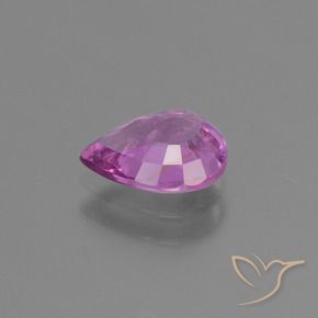 Zaffiro Viola medio naturale da 1.32 ct, Forma a pera, VS-SI