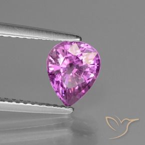 Zaffiro Rosa violetto naturale da 1.42 ct, Forma a pera, VS
