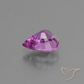 Zaffiro Rosa violetto naturale da 1.42 ct, Forma a pera, VS
