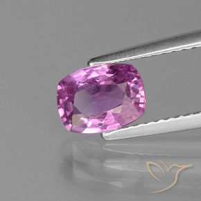 Zaffiro Viola medio naturale da 1.35 ct, Cuscino, VS
