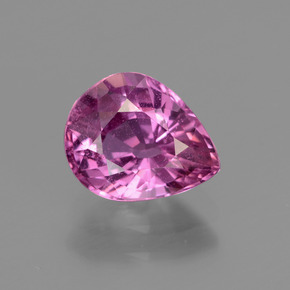 Zaffiro Rosa porpora reale naturale da 1.85 ct, Forma a pera, VS