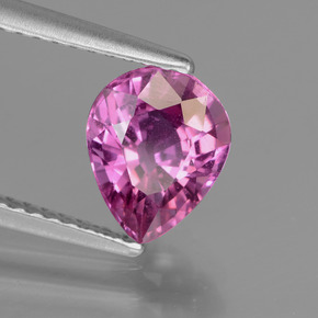 Zaffiro Rosa porpora reale naturale da 1.85 ct, Forma a pera, VS