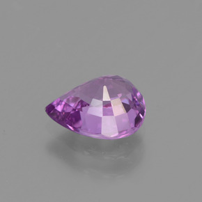 Zaffiro viola medio naturale da 1,42 ct, taglio a pera, VS