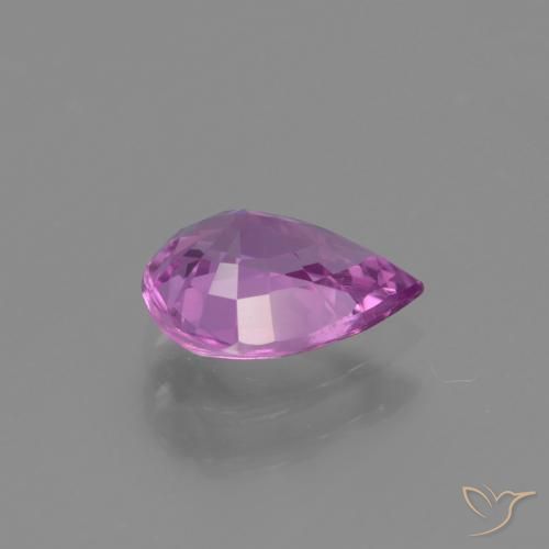 Zaffiro Viola Rosato Intenso naturale da 1.19 ct, Forma a pera, VS-SI
