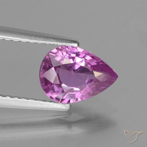 1.48ct Naturale Viola Rosato Intenso Zaffiro, Forma a pera, VS