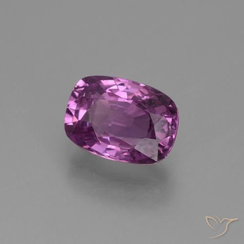 Zaffiro Viola elettrico naturale da 1.38 ct, Cuscino, VS