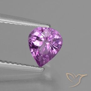 Zaffiro Viola medio-scuro naturale da 1.07 ct, Forma a pera, VS-SI