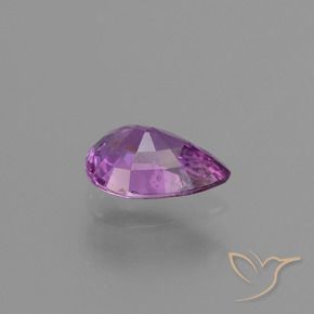 Zaffiro Viola violetto naturale da 1.03 ct, Forma a pera, VS-SI