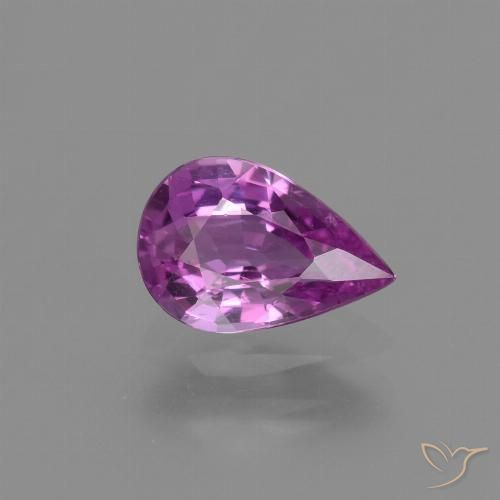1.23ct Naturale Viola Rosato Intenso Zaffiro, Forma a pera, VVS-VS