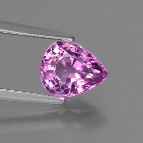 Zaffiro Viola elettrico naturale da 1.69 ct, Forma a pera, VS