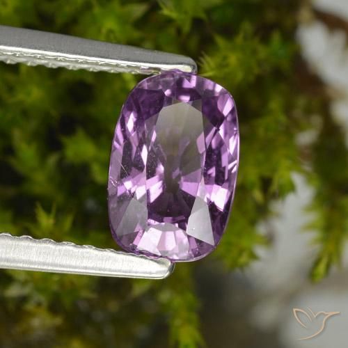 Zaffiro Viola medio naturale da 1.42 ct, Cuscino, VS