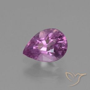 Zaffiro Viola Rosato Intenso naturale da 1.10 ct, Forma a pera, VS