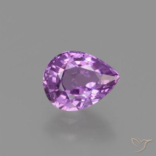 1.34ct Naturale Viola medio Zaffiro, Forma a pera, VS