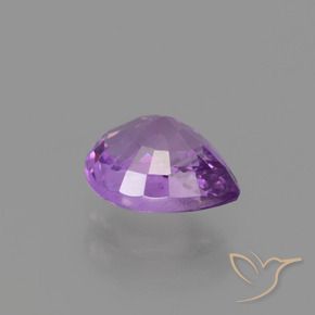 Zaffiro Viola medio naturale da 1.34 ct, Forma a pera, VS