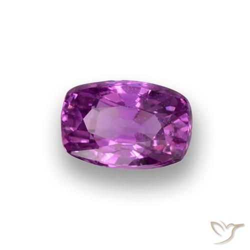 Zaffiro Viola medio-scuro naturale da 0.91 ct, Cuscino, VS