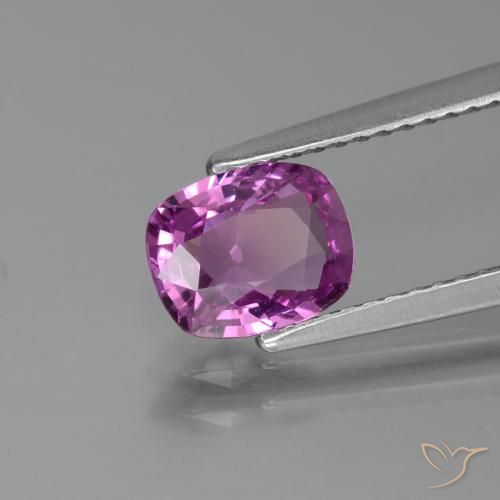 Zaffiro Viola Rosato Intenso naturale da 1.45 ct, Cuscino, VS
