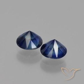 Gemme di Zaffiro Blu navy naturale da 1.20 ct, Rotondo, VS
