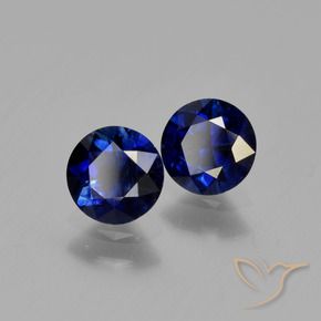 Gemme di Zaffiro Blu navy naturale da 1.22 ct, Rotondo, VS