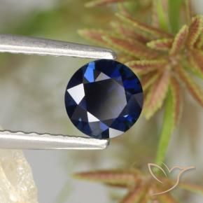 Zaffiro Blu navy naturale da 0.62 ct, Rotondo, VS