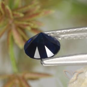 Zaffiro Blu navy naturale da 0.62 ct, Rotondo, VS