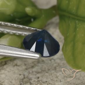 Zaffiro Blu scuro naturale da 0.61 ct, Rotondo, VS