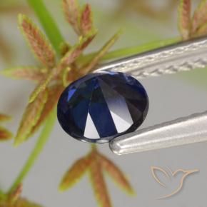 Zaffiro Blu scuro naturale da 0.66 ct, Rotondo, VS
