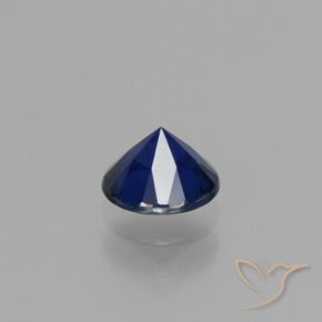 Zaffiro Azzurro crepuscolare naturale da 0.68 ct, Rotondo, VVS