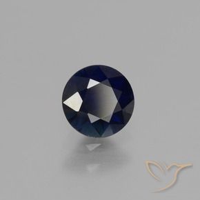 Zaffiro Blu scuro naturale da 0.68 ct, Rotondo, VVS