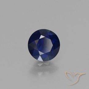 Zaffiro Blu navy naturale da 0.62 ct, Rotondo, VVS