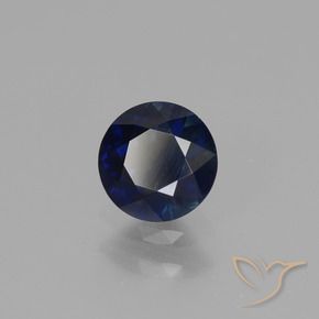 Zaffiro Azzurro crepuscolare naturale da 0.66 ct, Rotondo, VS