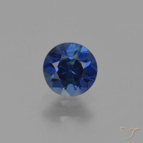 0.56ct Naturale Blu navy Zaffiro, Rotondo, VS